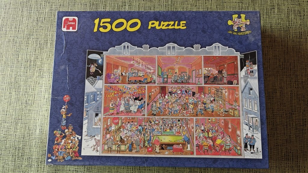 puzzel - Jan van Haasteren - grand café - 1500 stukjes, Hobby en Vrije tijd, Ophalen, 500 t/m 1500 stukjes, Gebruikt, Legpuzzel