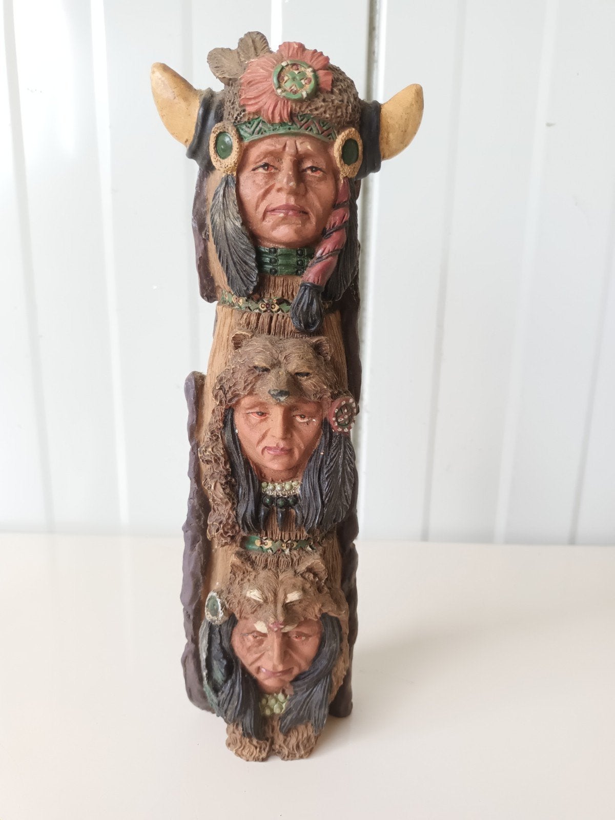 Decoratieve Indiaanse Totempaal (24 cm), Antiek en Kunst, Ophalen of Verzenden, Beeld