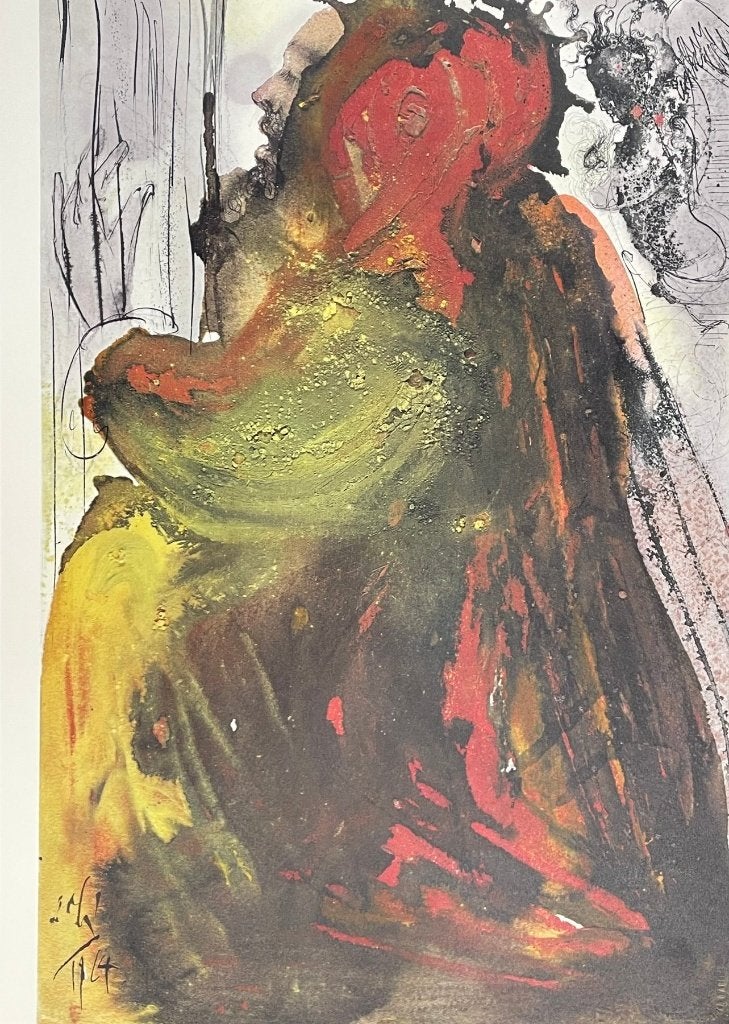 Salvador Dali (1904-1989) - Planctus David in mortem Saul, Personages en Fantasiefiguren, Verzenden, Lithografie, Gesigneerd in de plaat