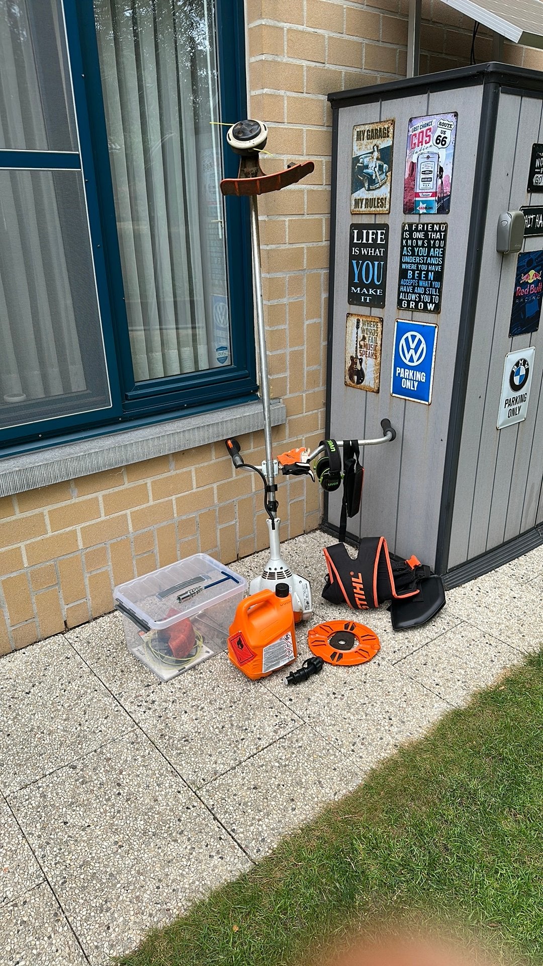 STIHL bosmaaier FS 56 /C/R/RS met alle toebehoren, Tuin en Terras, Bosmaaiers, Gebruikt, Benzine, 50 cm of meer, Ophalen