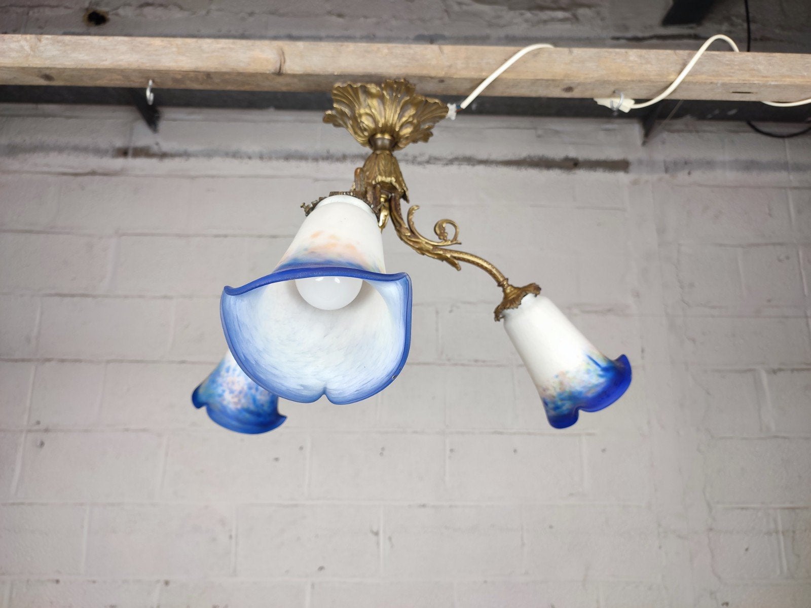 Plafondlamp Le Verre Français, Huis en Inrichting, Ophalen, ., Antiek, Glas