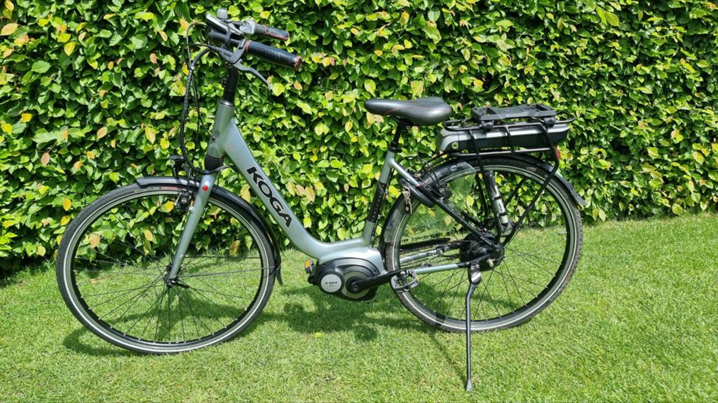 Elekrische dames fiets Koga E-Nova Nuvinci 28" maat 50 ice b, Gebruikt, 47 tot 51 cm, 50 km per accu of meer, Ophalen