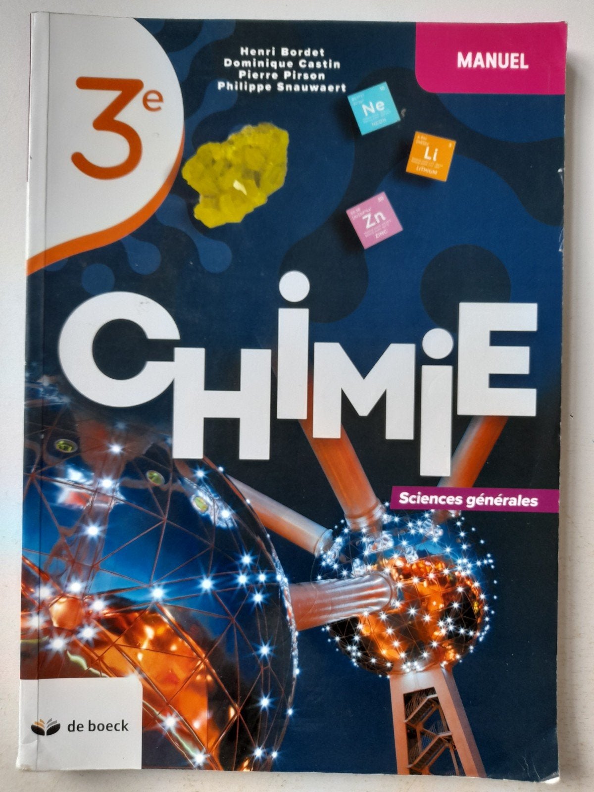 Livre 3 ème chimie manuel science générale, Livres, Enlèvement, Enseignement secondaire inférieur, De boeck, Chimie