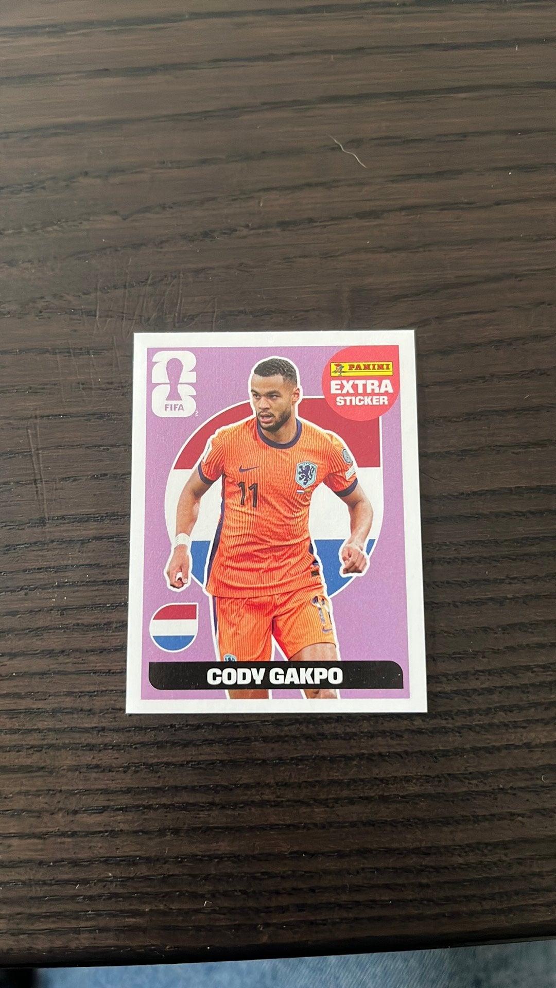 Panini Cody Gakpo, coupe du monde 2026, violet extra sticker, Collections, Enlèvement ou Envoi, Neuf