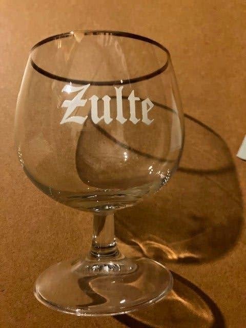 6 NIEUWE ZULTE GLAZEN BROUWERIJ ANGLO-BELGE OUD BRUIN, Ophalen of Verzenden, Nieuw, Bierglas