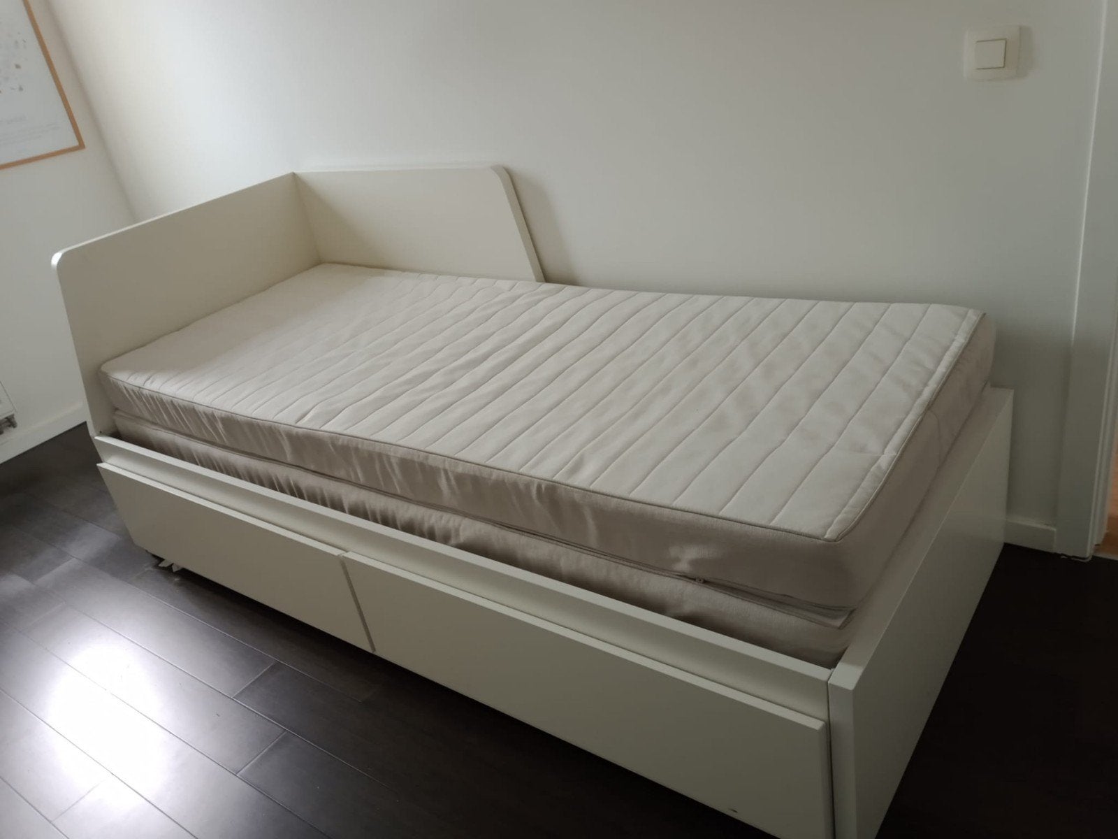 lit banquette ikea Flekke, Comme neuf, Enlèvement, 200 cm, Deux personnes