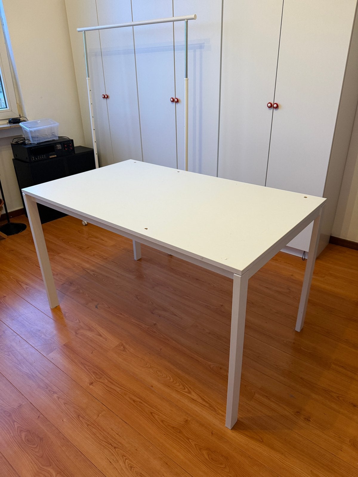 IKEA MELLTORP tafel of bureau – wit, 125x75 cm, Bureau d'ordinateur, Enlèvement, Utilisé, IKEA