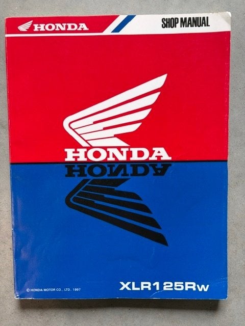 Werkplaatshandboek Honda XLR125Rw, Motoren, Handleidingen en Instructieboekjes, Ophalen of Verzenden, Honda