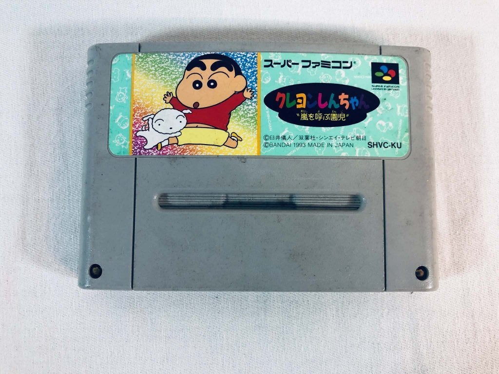 Crayon Shin-Chan Arashi o Yobu Enji Enji SFC JAP Game BE, Gebruikt, Verzenden, 1 speler, Vanaf 3 jaar