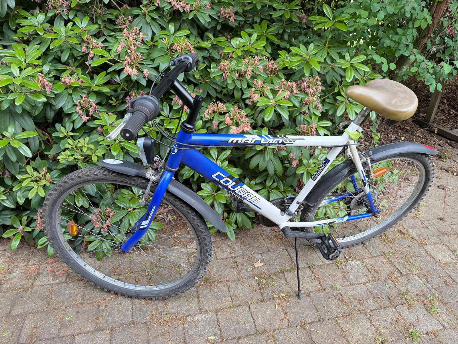 Marlin Cougar 26 pouces ATB bleu blanc 18v, Vélos & Vélomoteurs, Enlèvement ou Envoi, Comme neuf, Frein sur jante, Autres marques