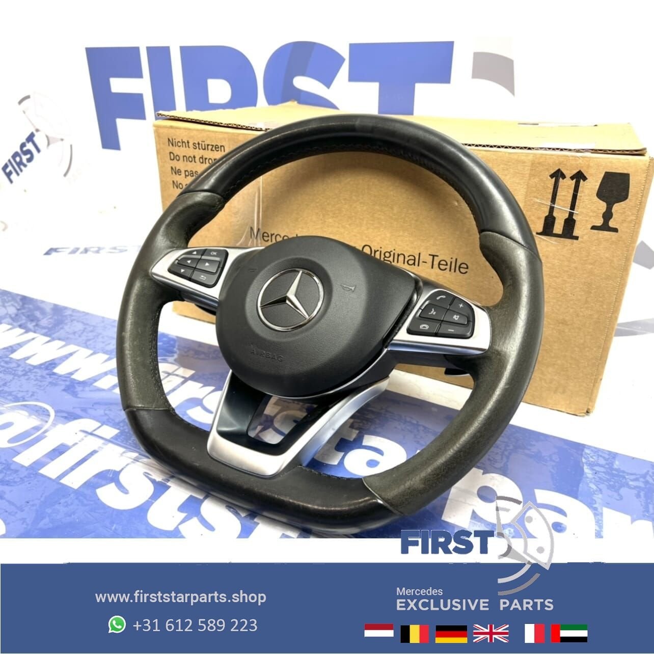 A45 CLA45 GLA45 AMG STUUR + AIRBAG 2018 45 63 STUURWIEL + AI, Auto-onderdelen, Gebruikt, -, Ophalen of Verzenden, -