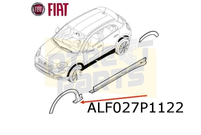 Fiat 500X wielkuiplijst Rechts voor Origineel! 735759145, Auto-onderdelen, -, Verzenden, -, Nieuw