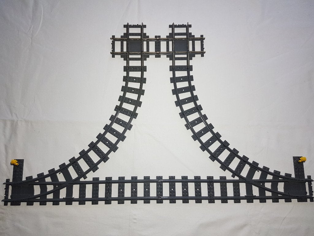 Wissels RC lego trein rails 60238, 7895, 7996 MOD (3), Enlèvement ou Envoi, Comme neuf, Accessoire, Lego