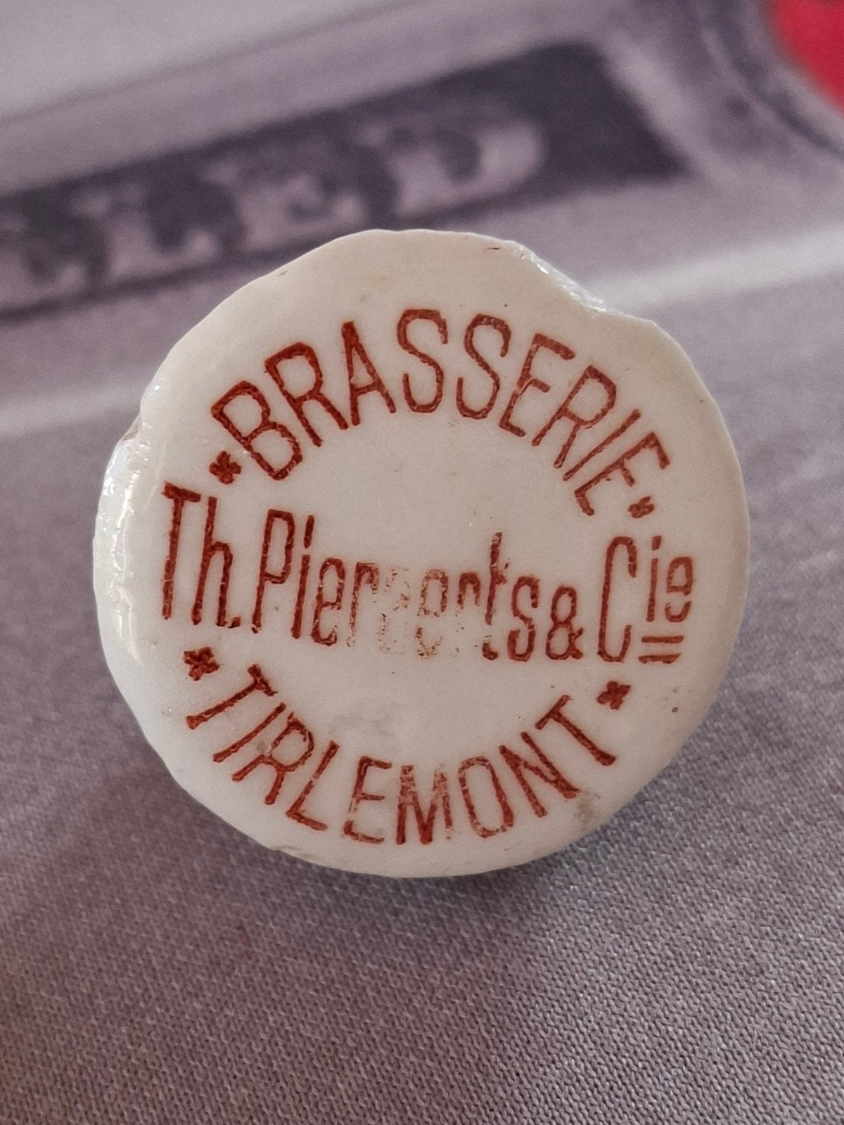 Dop.Brasserie Th. Pieraerts & Cie 1940 Tirlemont., Collections, Enlèvement ou Envoi, Utilisé, Emballage