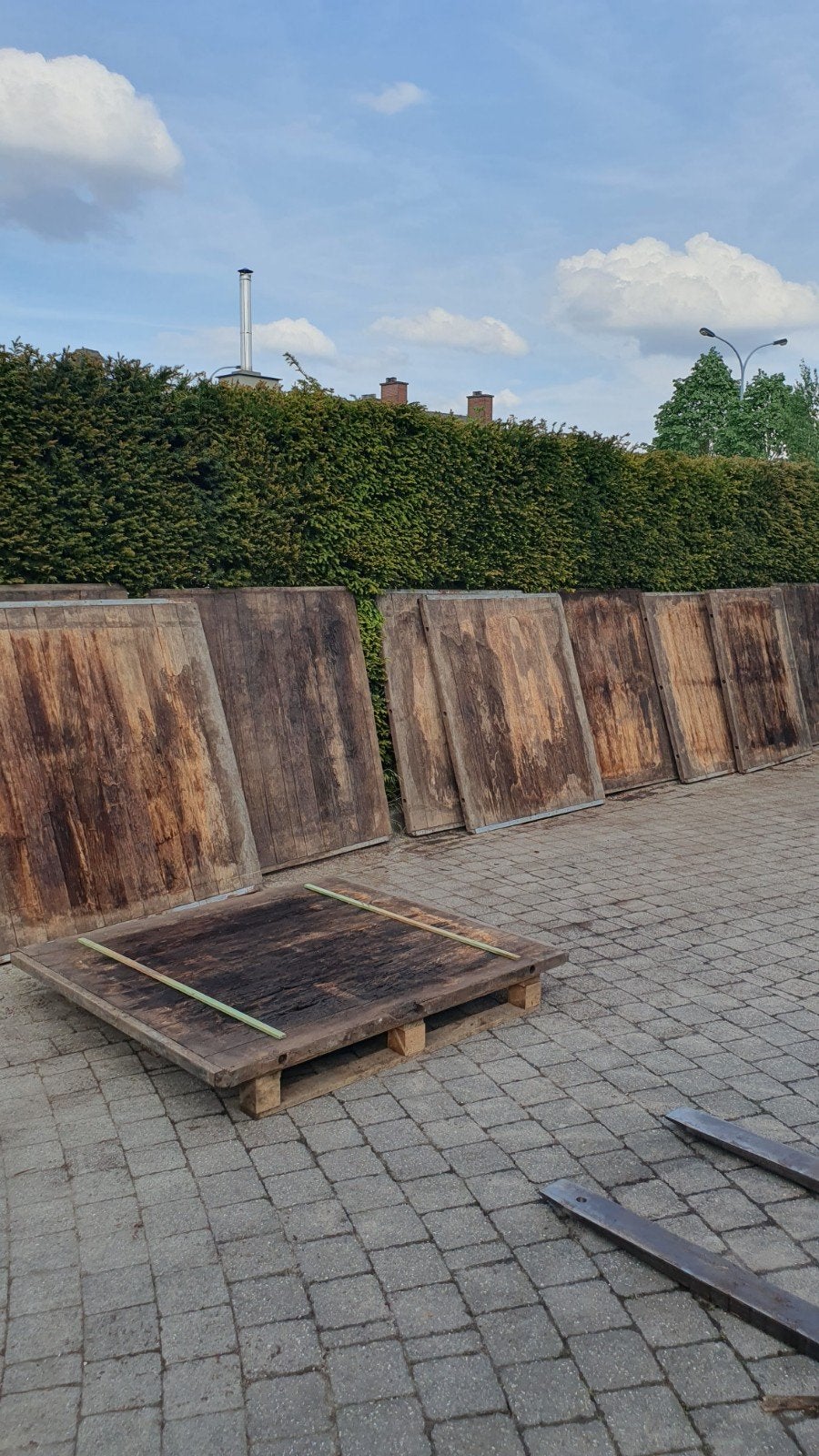 Steenschotten - Azobe - 11stuks - +- 140 op 130cm, Ophalen