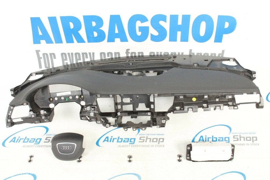 Airbag kit - Tableau de bord cuir noir 4 branche Audi A8 D4, Enlèvement ou Envoi, Utilisé
