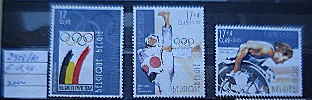 Belgique  2908/10   **/mnh, Timbres & Monnaies, Timbres | Europe | Belgique, Neuf, Non oblitéré, Envoi, Sport