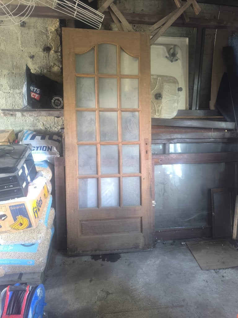Porte en bois, Bricolage & Construction, Châssis & Portes coulissantes, 75 à 150 cm, Enlèvement, Utilisé, Bois
