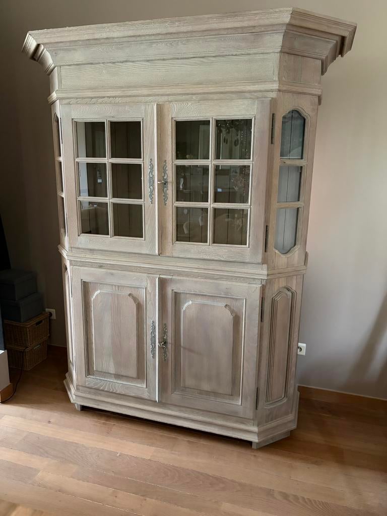 Magnifique buffet/vitrine en chêne massif, Maison & Meubles, 150 à 200 cm, Comme neuf, Landelijk, Enlèvement