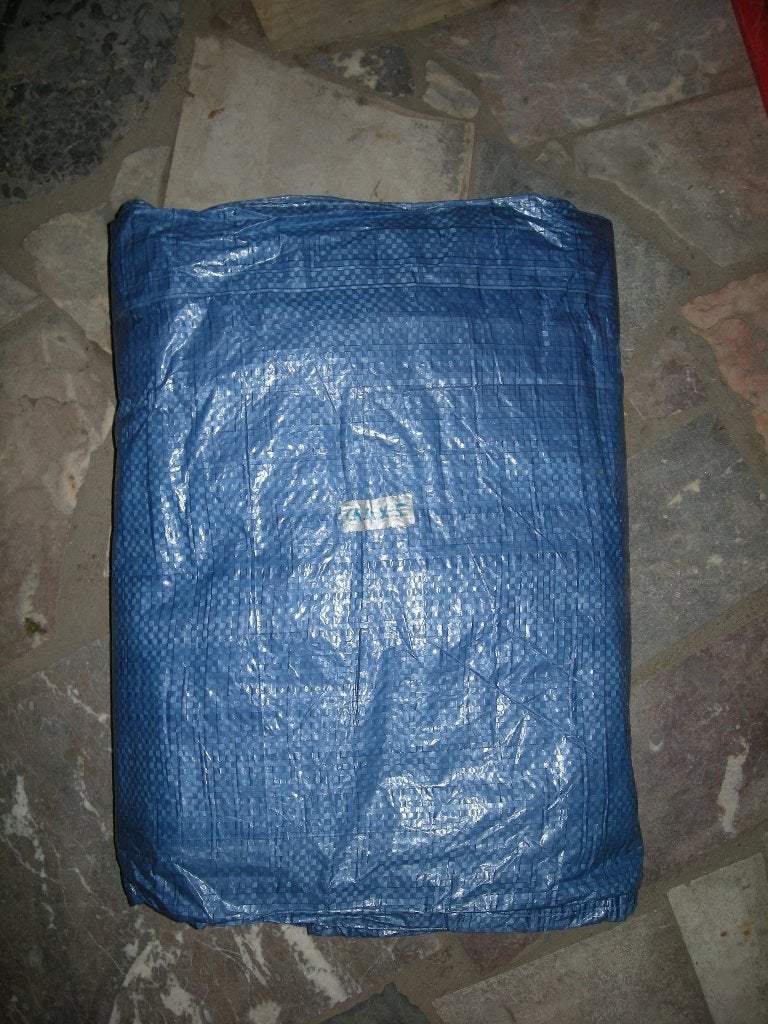 Afdekzeil blauw ca. 4 x 5 m, Ophalen of Verzenden, Gebruikt, Afdekzeil