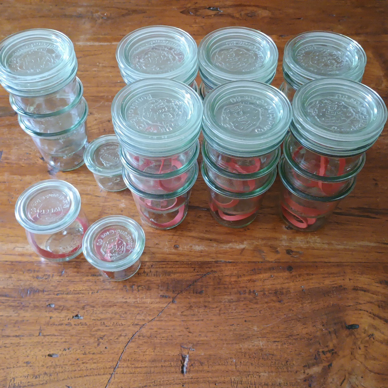 18 weckbokalen weckpotten Weck confituur, Huis en Inrichting, Ophalen, Overige merken, Overige typen, Glas