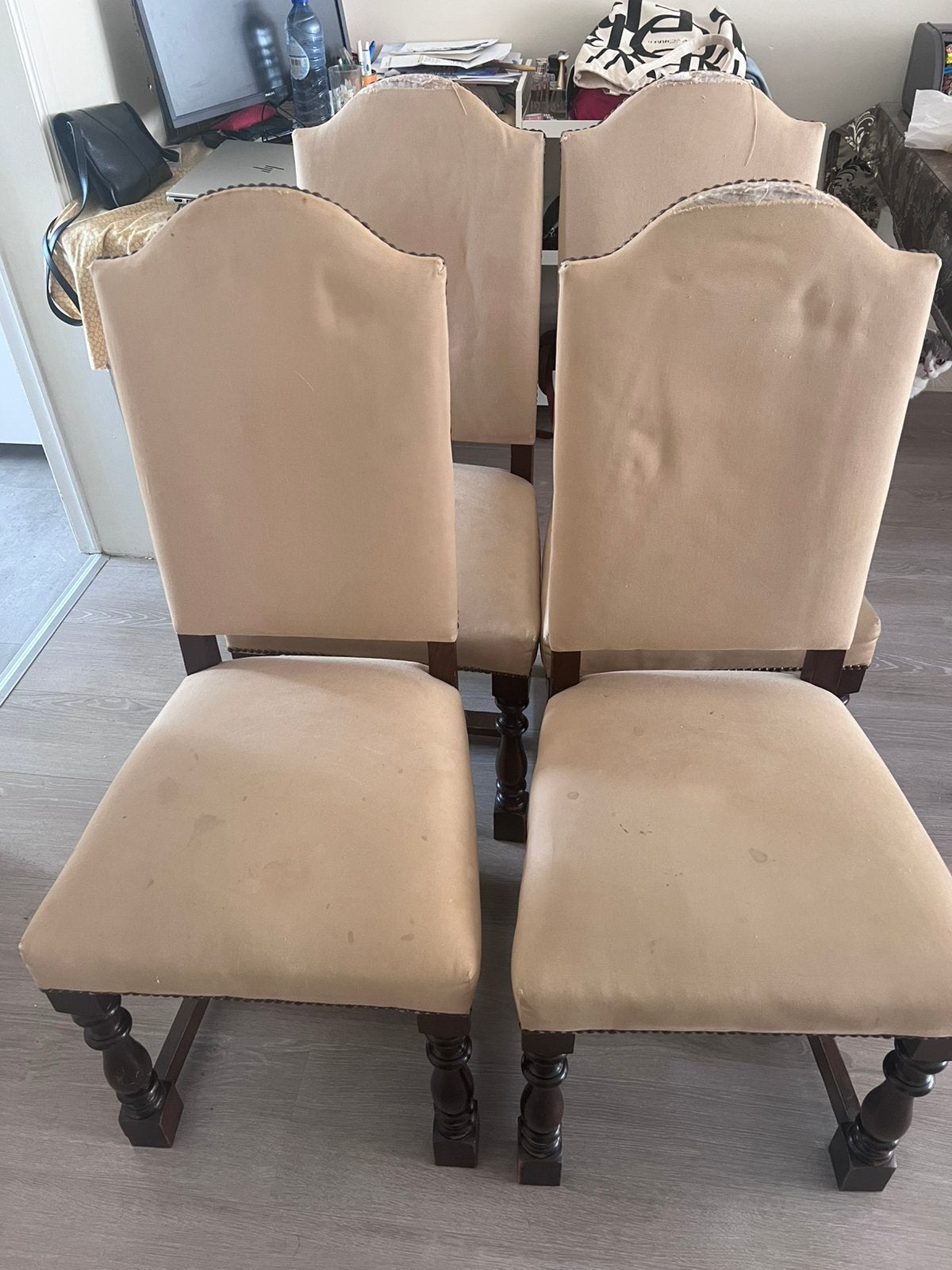 4 chaises à donner, Ophalen, Gebruikt, Bruin, Vier