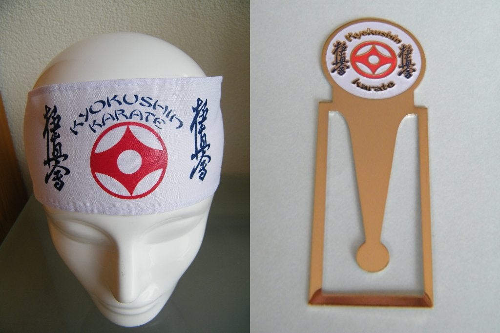 kyokushin karate bandana hoofdband boekenlegger bookmark, Ophalen of Verzenden, Nieuw, Karate