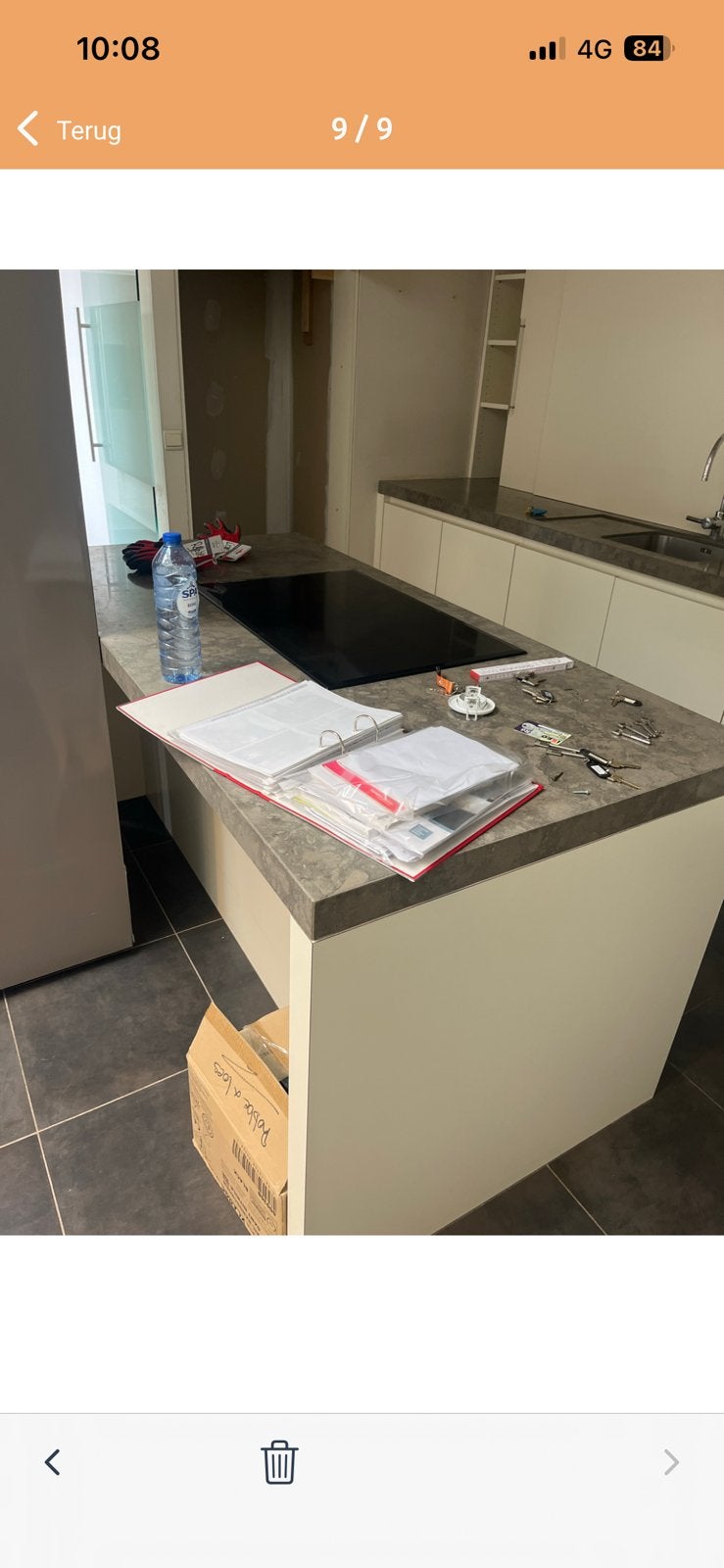Keuken te koop zelf af te breken en afhalen, Huis en Inrichting, Keuken | Complete keukens, Ophalen, Gebruikt, Wit, Enkelwandige keuken
