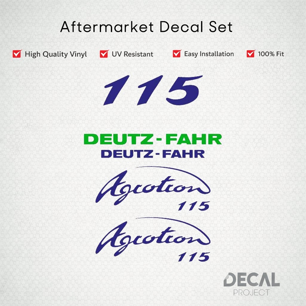 Autocollants de rechange Deutz Agrotron 115-140, Envoi