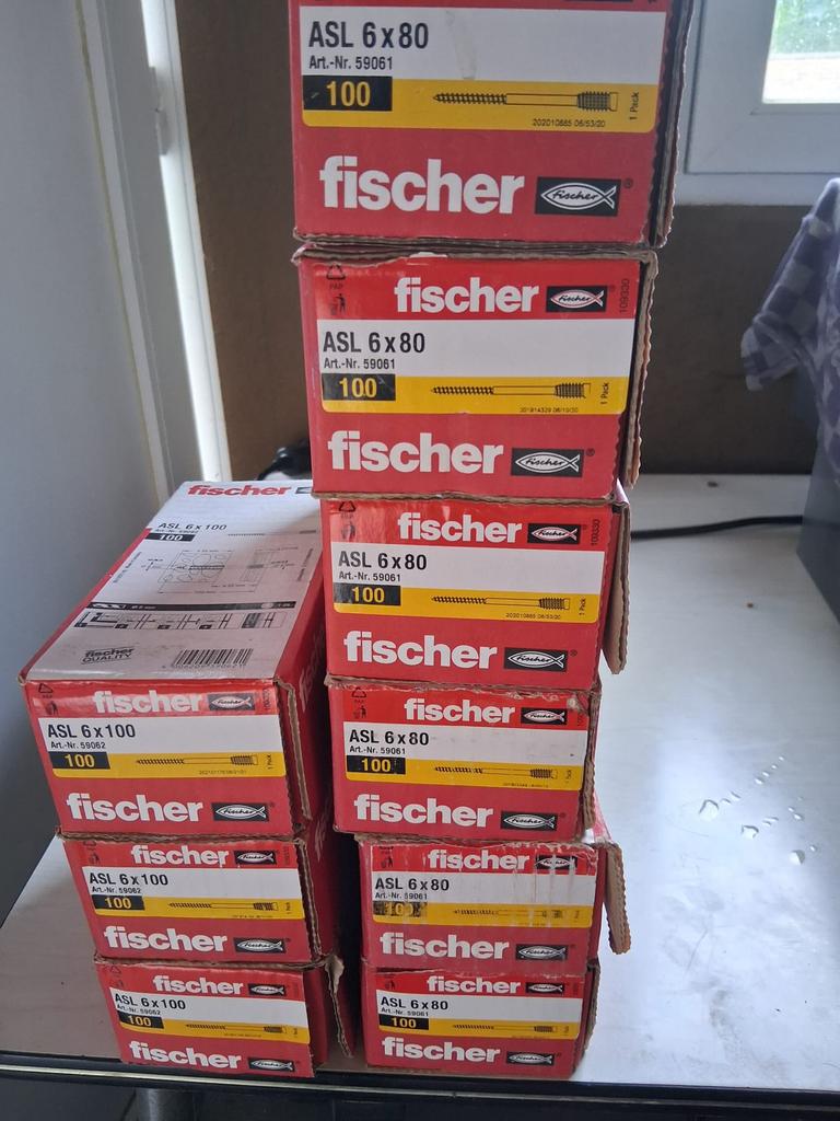 Fischer afstandschroeven, Ophalen