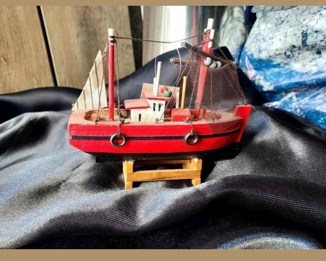 lot de 3 bateaux en bois décoration, Enlèvement ou Envoi