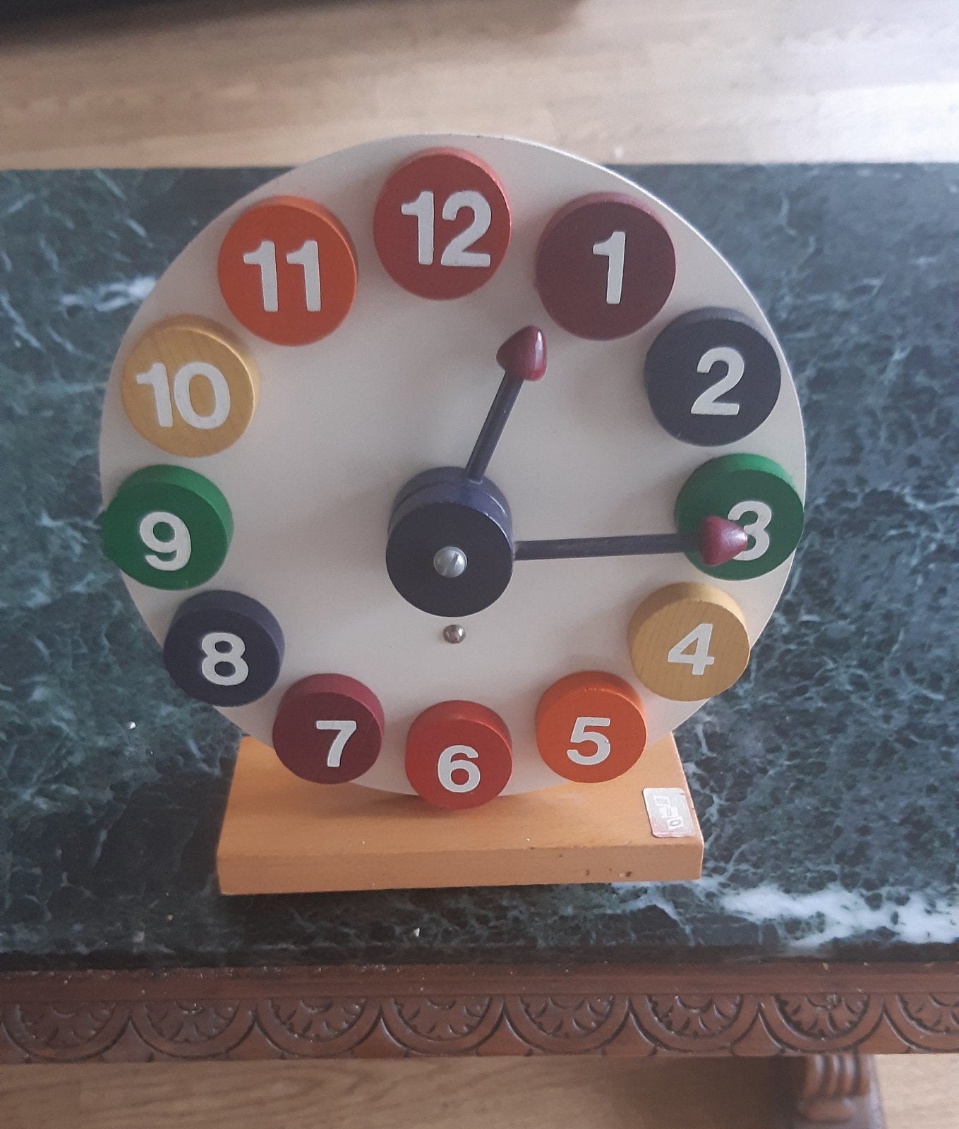 Horloge en bois et cuir SIO, Enlèvement ou Envoi, Comme neuf, Autres types