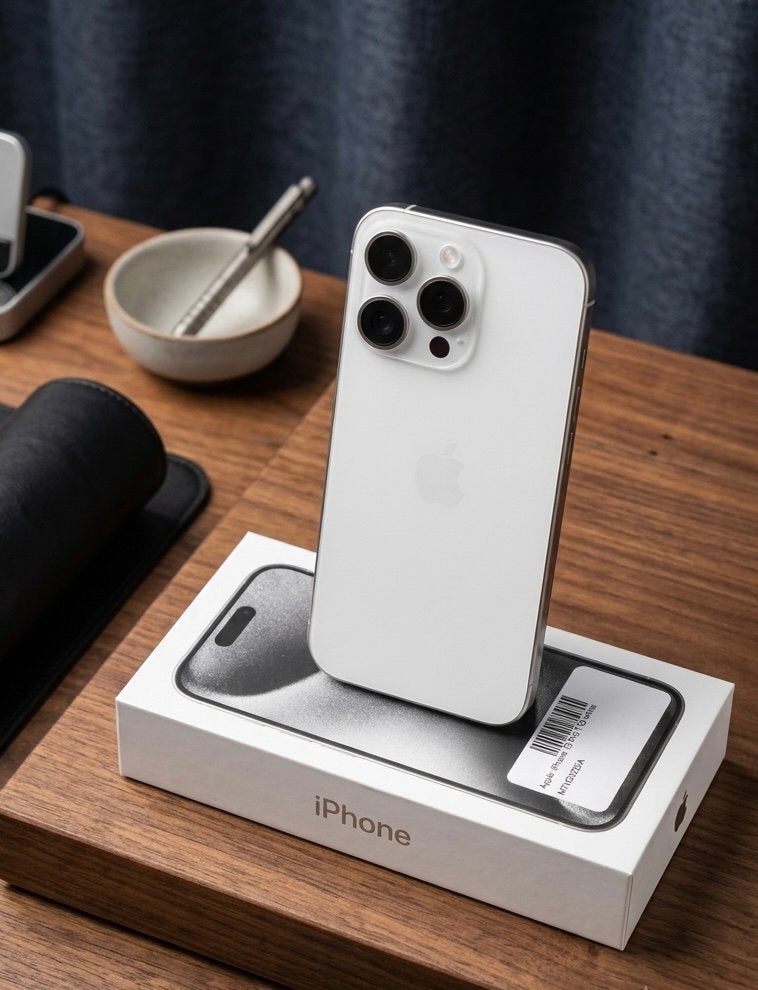 iPhone 15 Pro – 1TB – White Titanium, Télécoms, Téléphonie mobile | Chargeurs pour téléphone, Enlèvement ou Envoi, Comme neuf