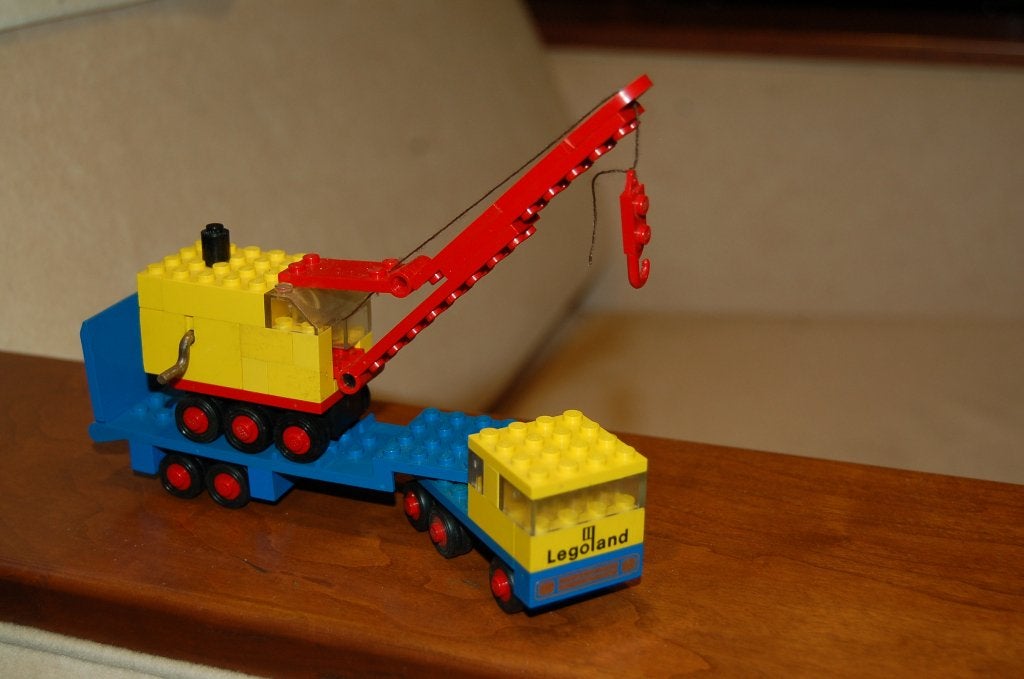 Vintage lego oplegger met kraan 680 compleet instructieboek, Lego, Compleet, Ophalen of Verzenden, Zo goed als nieuw