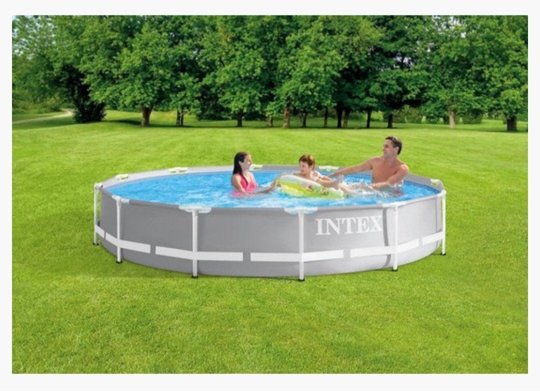 Groot Opbouw zwembad INTEX Dia. 3,66m x 76cm, Ophalen, Minder dan 80 cm, Rond, Opzetzwembad