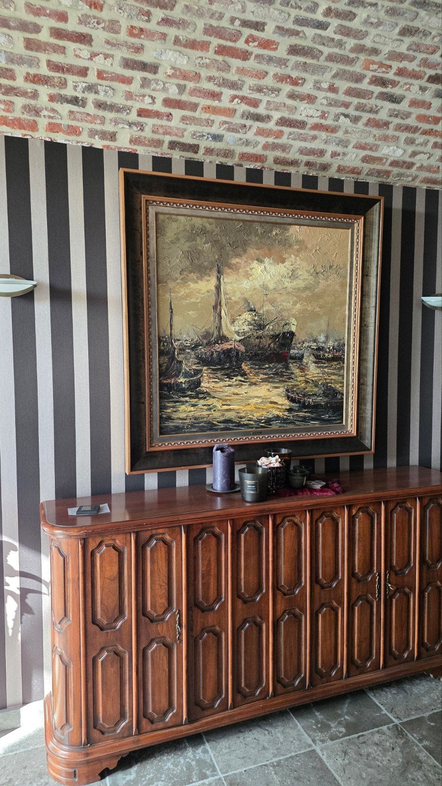 schilderij. ongelooflijk mooi, Antiek en Kunst, Ophalen, Maritiem / water, Doek, Realistisch
