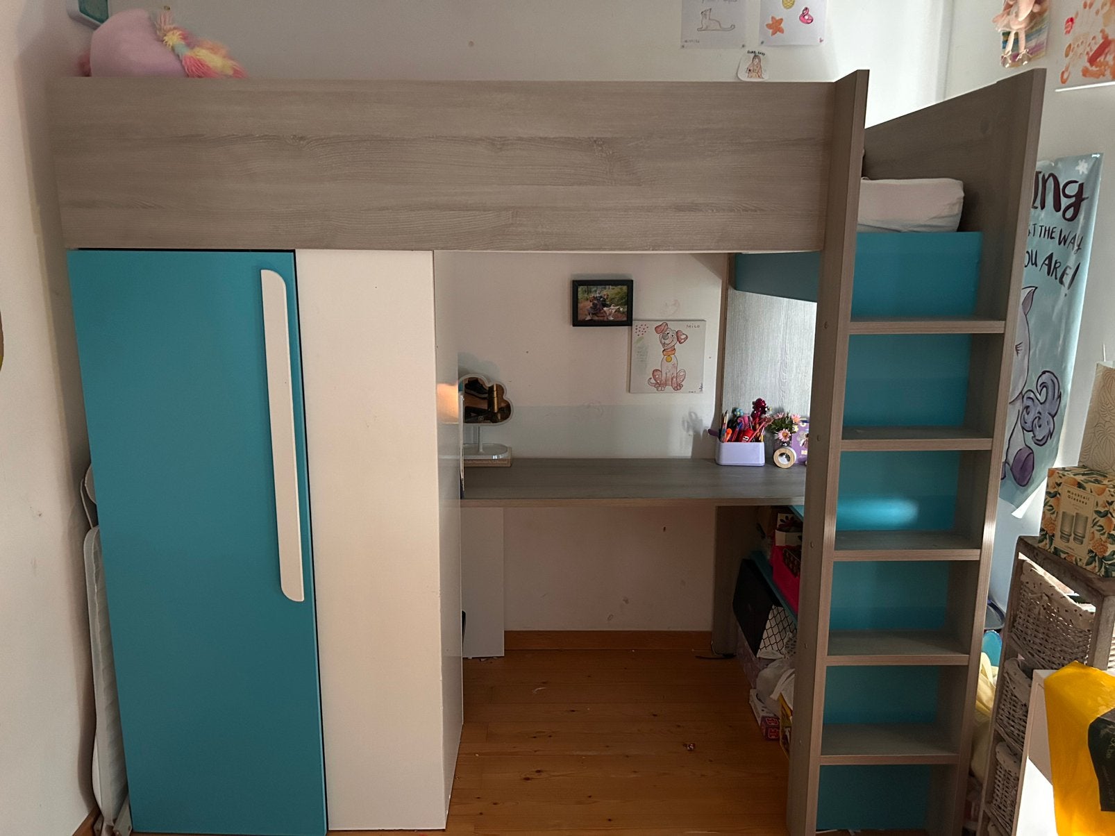 Hoogslaper met bureau, Ophalen, Gebruikt, Hoogslaper