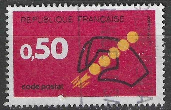 Frankrijk 1972 - Yvert 1720 - Gebruik Postcodes (ST), Verzenden, Gestempeld