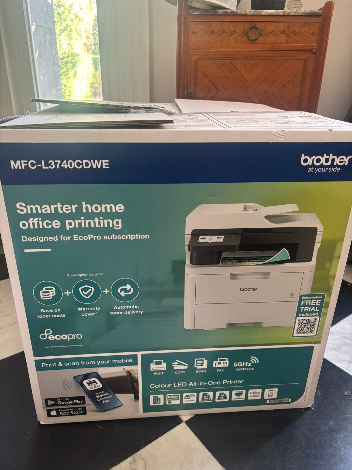 Brother printer scanner brand new, Computers en Software, Ophalen of Verzenden, Zo goed als nieuw