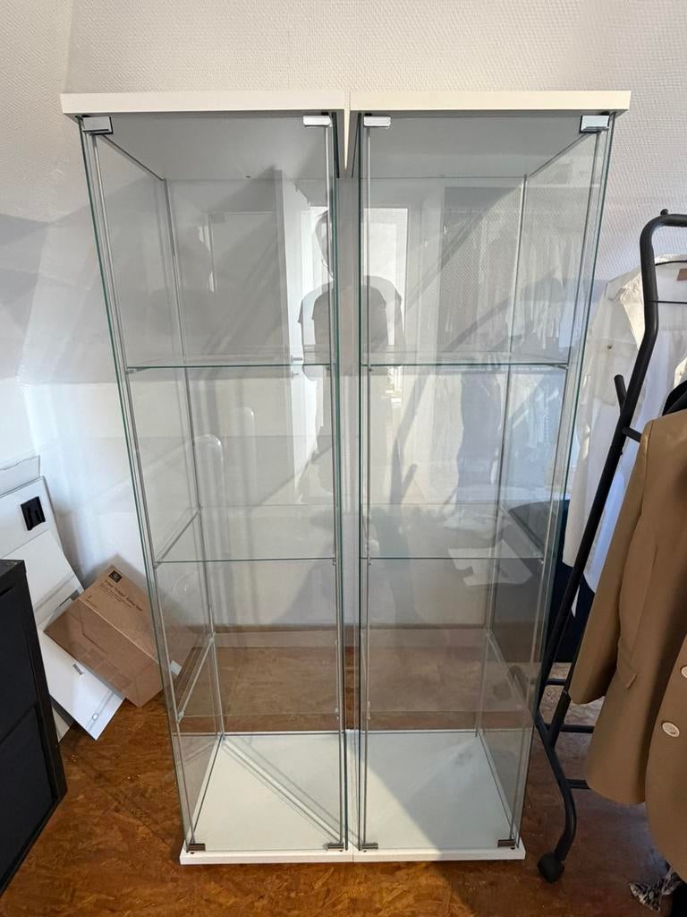 Glazen vitrinekasten ikea - 2 stuks, Enlèvement, Comme neuf