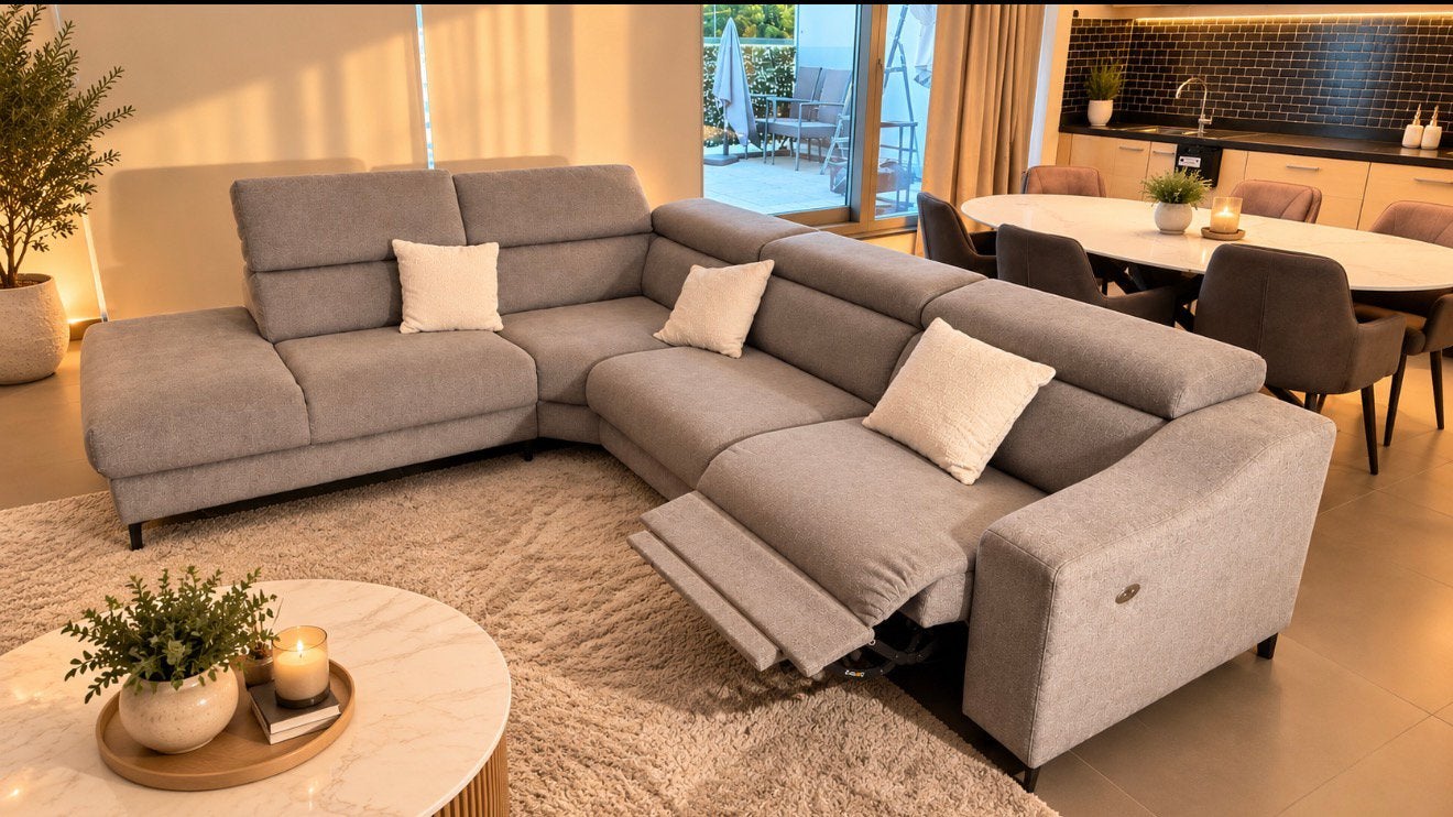 Siège d'angle confortable avec fonction relax — 2m90 x 2m50, Maison & Meubles, Enlèvement, Comme neuf