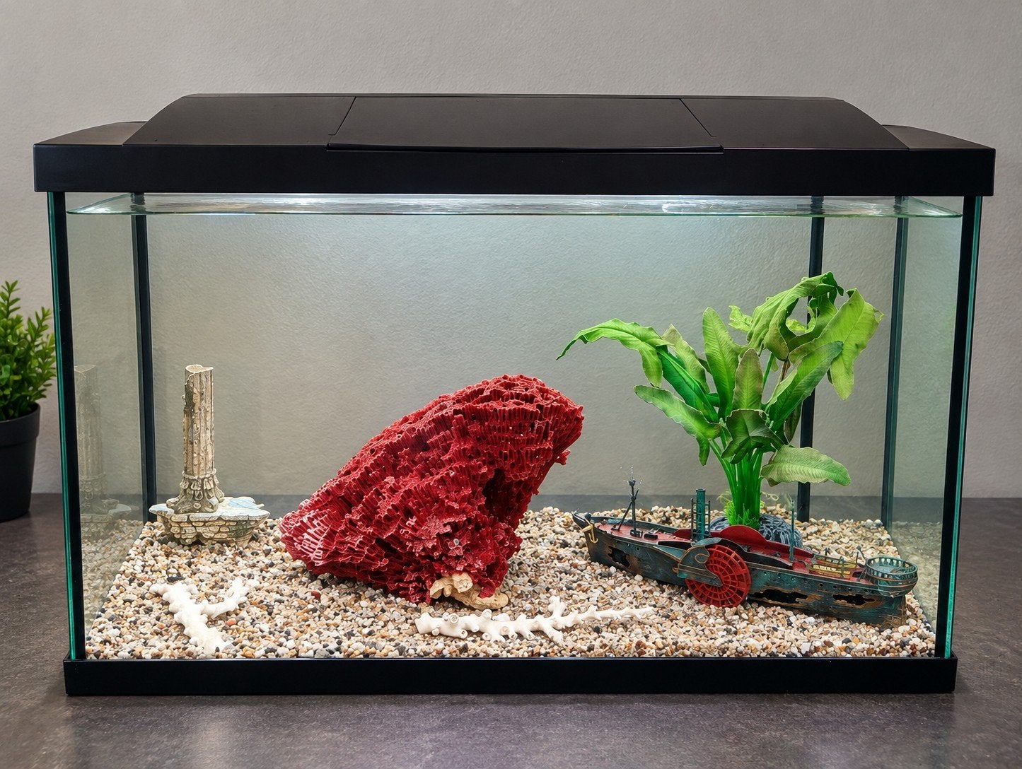 Aquarium 70L met verlichting + accessoires – klaar voor gebr, Dieren en Toebehoren, Ophalen, Zo goed als nieuw, Superfish