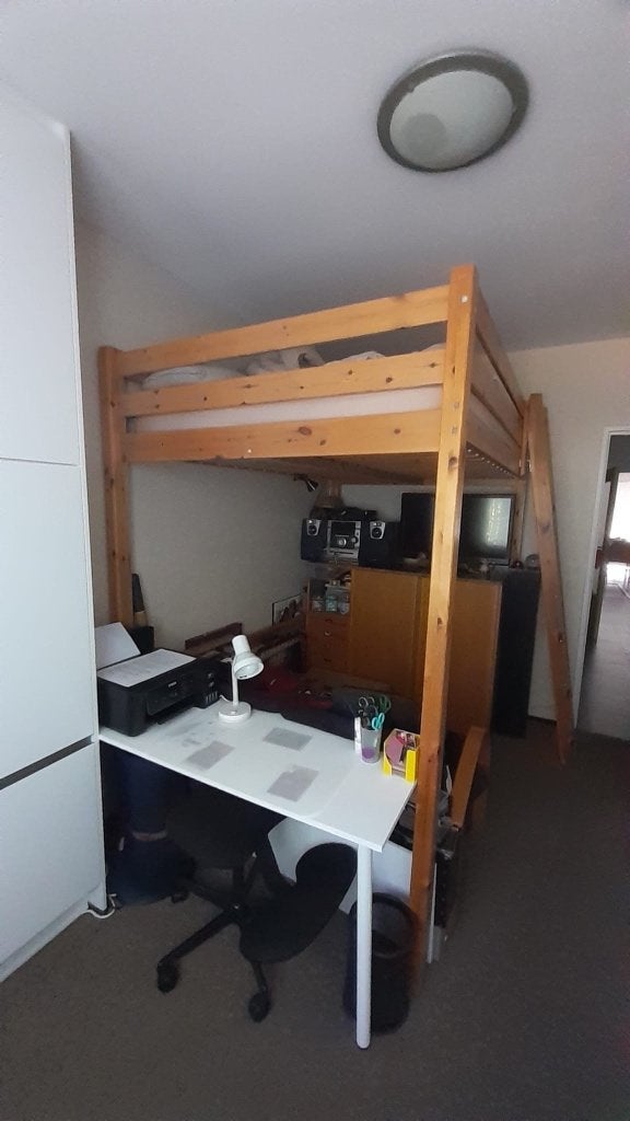 Hoogslaper IKEA 140cm, als ruimtebespaarder,, 200 cm de hauteur ou plus, Queen size, 210 cm, 140 cm