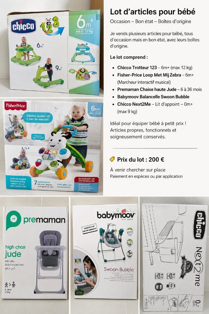 Chicco 1-2-3 – Trotteur évolutif, Enfants & Bébés, Enlèvement, Utilisé, Chicco, Réglable
