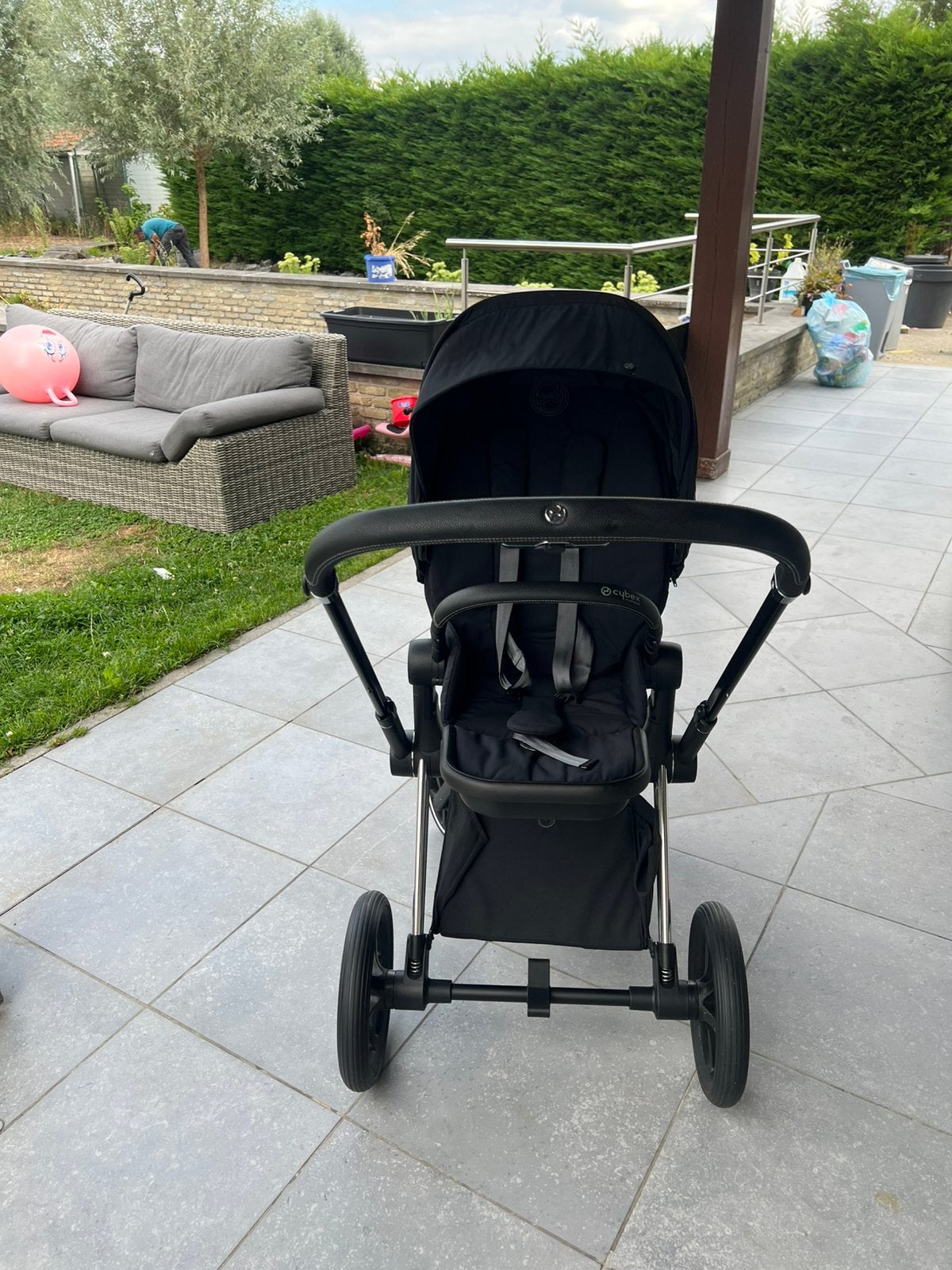 Cybex Priam kinderwagen met zitje, Kinderen en Baby's, Buggy's, Ophalen, Zo goed als nieuw, Overige merken, Regenhoes