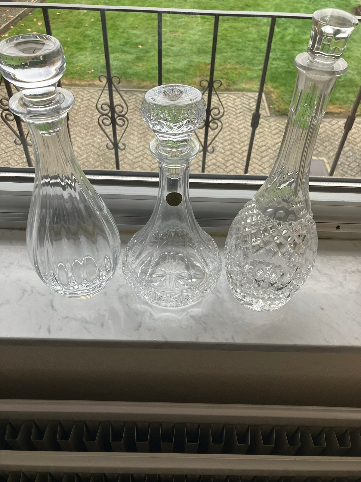 3 kristallen karaffen, Ophalen of Verzenden