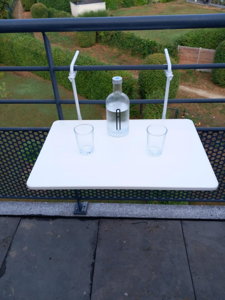 Table de balcon suspendue  UNE (12€) ou DEUX (20€), Enlèvement, Comme neuf