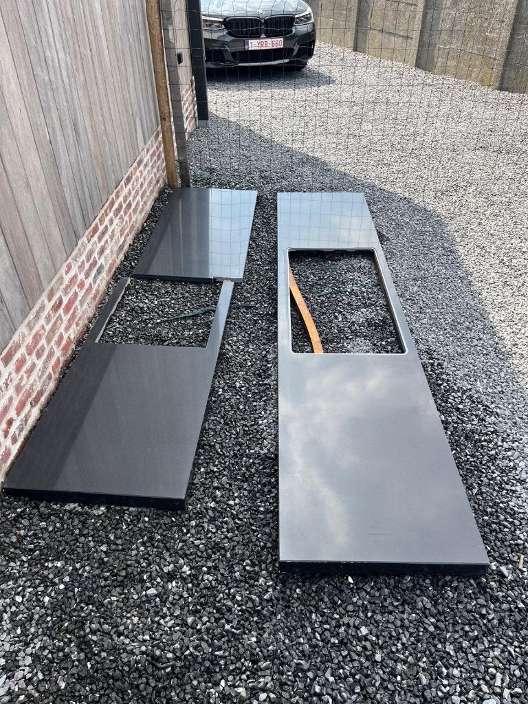 Graniet - Natuursteen werkblad, Huis en Inrichting, Keuken | Keukenelementen, Ophalen, Gebruikt