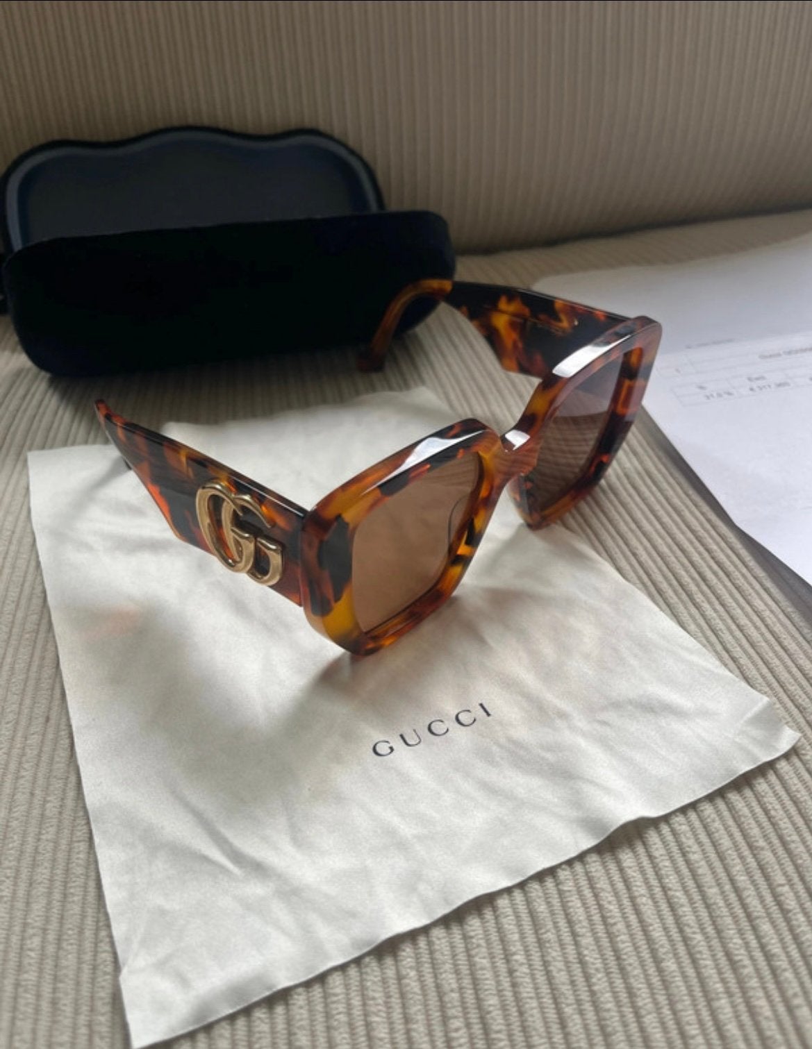 Gucci zonnenbril NIEUW, Zonnebril, Bruin, Nieuw, Ophalen