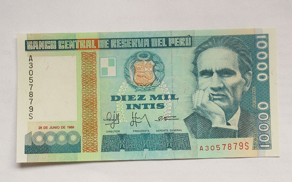 Peru 10.000 Intis  1988, Timbres & Monnaies, Envoi, Amérique du Sud